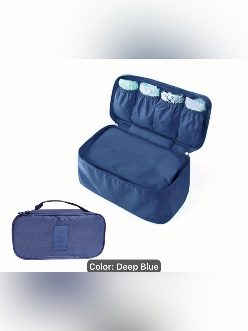 Navy Travel Organizer Bag - Compact Home Storage - Picture 2 of 5